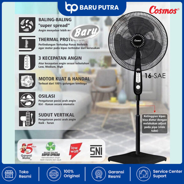 Cosmos Kipas Angin Stand Fan 16-SAE - Gambar 2