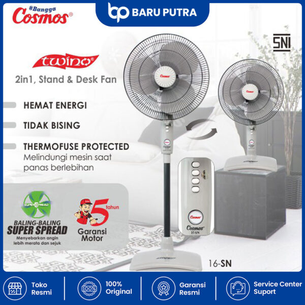 Cosmos Kipas Angin 2 in1 (Stand & Desk) 16-SN - Gambar 3
