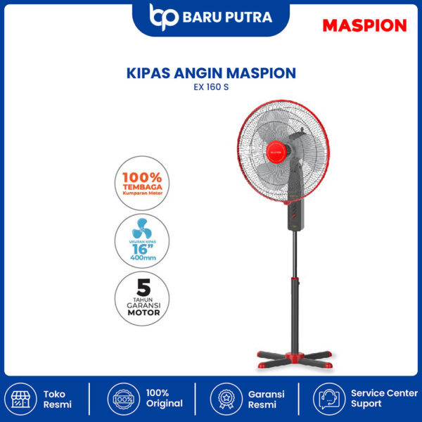 Maspion Stand Fan Kipas Angin Berdiri 16 Inchi EX 160 S