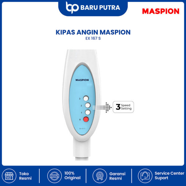 Maspion Stand Fan Kipas Angin Berdiri 16 Inch EX-167 S - Gambar 4