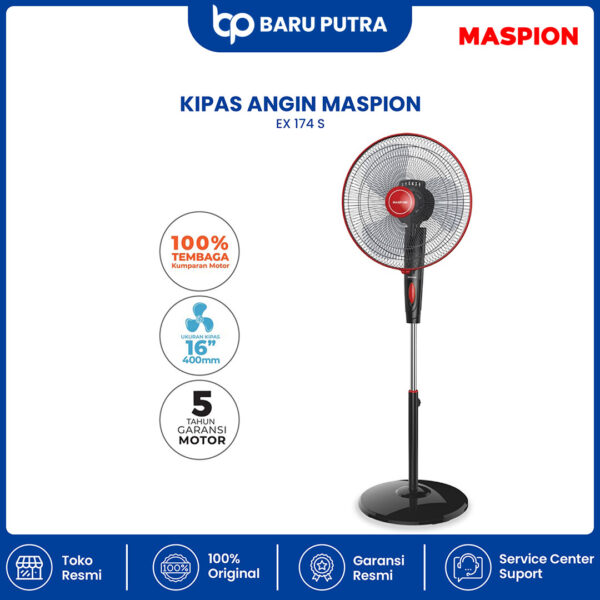 Maspion Stand Fan Kipas Angin Berdiri 16 Inch EX-174 S