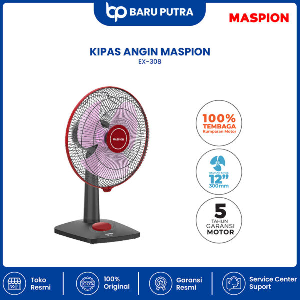 Maspion Kipas Angin Meja Desk Fan 12 Inch EX-308