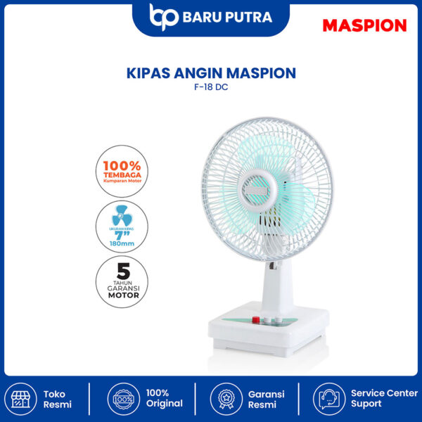 Maspion Kipas Angin Duduk Meja 7 Inch F-18 DC Desk Fan