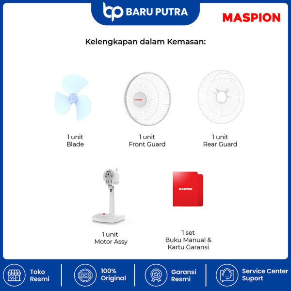 Maspion Kipas Angin Meja Desk Fan 9 Inch F-23 DE - Gambar 3