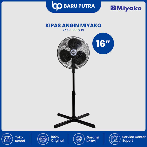 Kipas Angin Miyako KAS1606XGB Jaring Besi - Stand fan