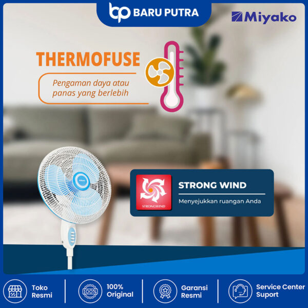 Kipas Angin Miyako KAS1618BPL Stand Fan - Kipas berdiri 16 Inc - Gambar 3