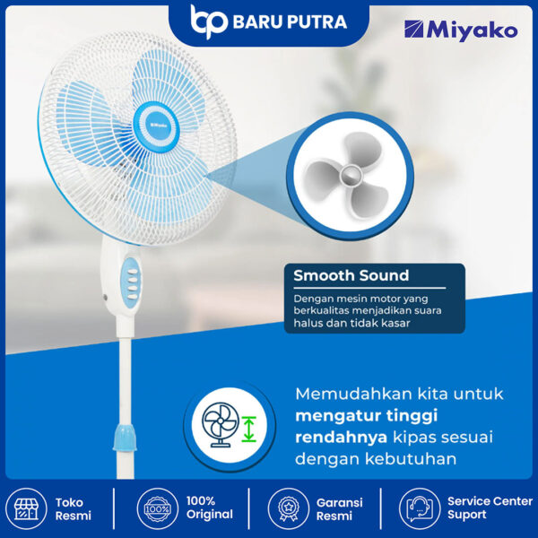 Kipas Angin Miyako KAS1618BPL Stand Fan - Kipas berdiri 16 Inc - Gambar 4