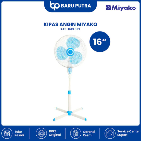 Kipas Angin Miyako KAS1618BPL Stand Fan - Kipas berdiri 16 Inc