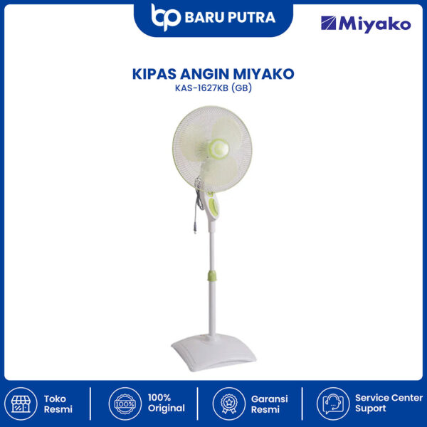 Kipas Angin Miyako KAS1627KBGB Kipas Meja & Berdiri - Stand Fan 16 inch 2in1 Kaki Kotak jaring besi - Gambar 2