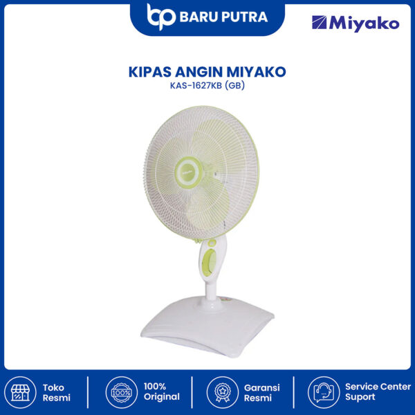 Kipas Angin Miyako KAS1627KBGB Kipas Meja & Berdiri - Stand Fan 16 inch 2in1 Kaki Kotak jaring besi - Gambar 3