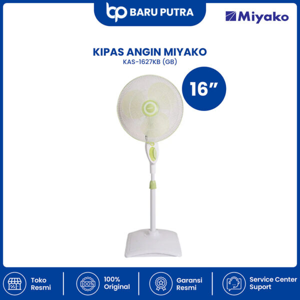 Kipas Angin Miyako KAS1627KBGB Kipas Meja & Berdiri - Stand Fan 16 inch 2in1 Kaki Kotak jaring besi