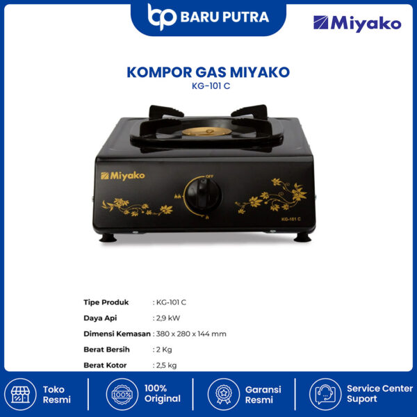 Kompor Gas Miyako KG101C - 1 Tungku - Gambar 2