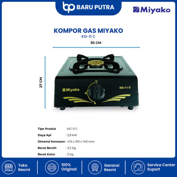 Kompor Gas Miyako KG11C - 1 Tungku - Gambar 2