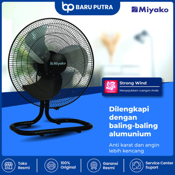 Kipas Angin Miyako Tornado Fan KLB18 Kipas Meja - Gambar 2
