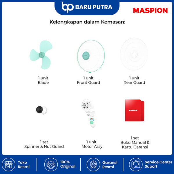 Maspion Wall Fan Kipas Angin Dinding 14 Inch MWF-37K - Gambar 3