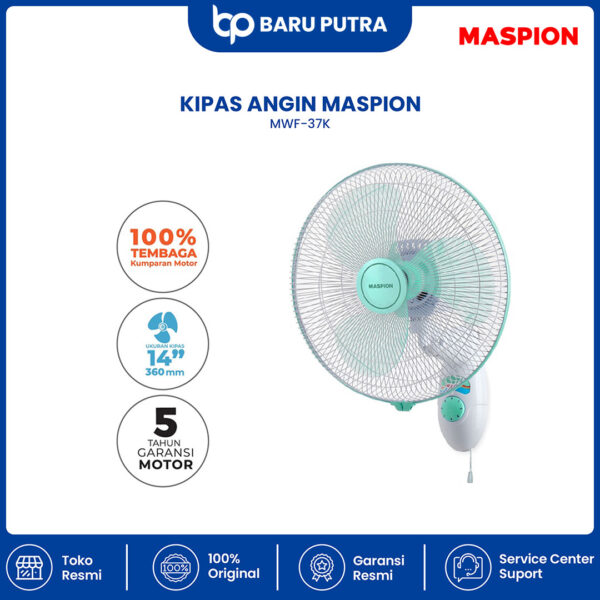 Maspion Wall Fan Kipas Angin Dinding 14 Inch MWF-37K