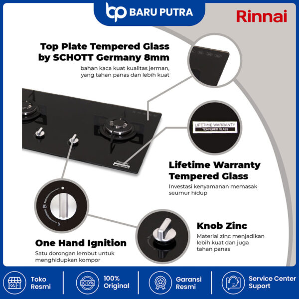 Rinnai Kompor Tanam RB-712N (GB) - Gambar 3