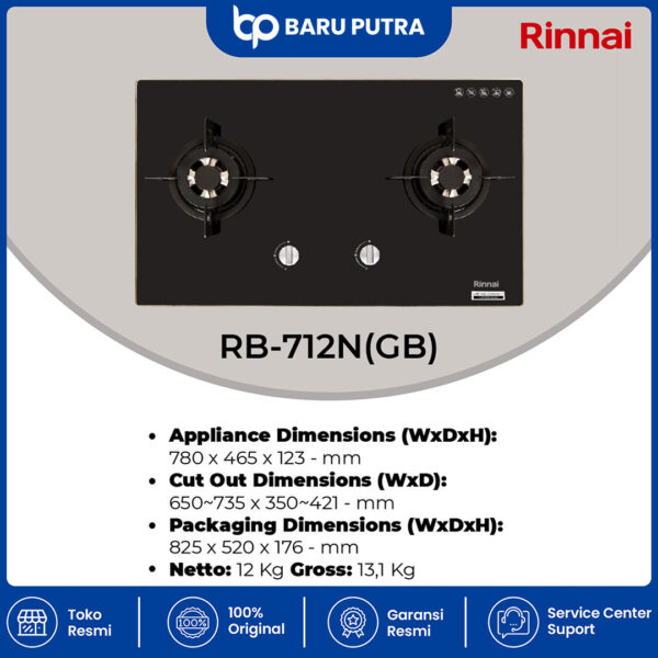 Rinnai Kompor Tanam RB-712N (GB) - Gambar 5