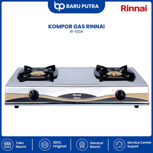 Rinnai Kompor Gas 2 Tungku RI 522A / 522A