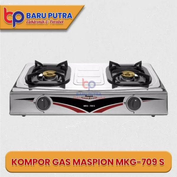 MASPION MKG-709 S KOMPOR GAS 2 TUNGKU (STAINLESS STEEL)