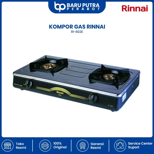 KOMPOR GAS RINNAI RI-602E (2 TUNGKU) (GARANSI RESMI) - Gambar 2