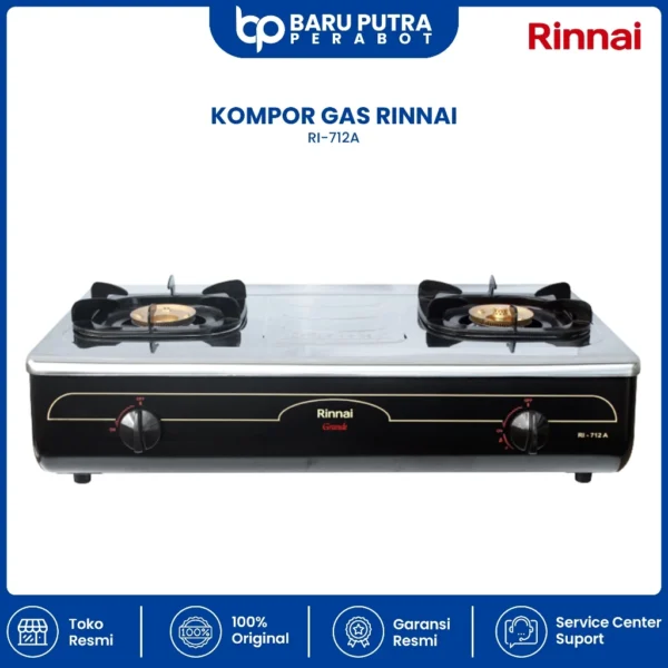 KOMPOR GAS RINNAI RI-712A (2 TUNGKU) (GARANSI RESMI)